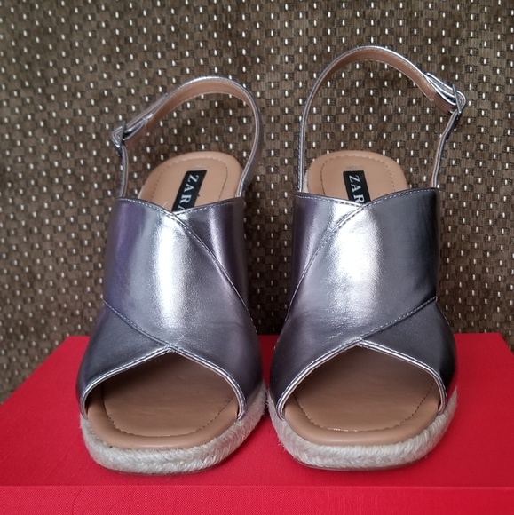 silver wedge espadrilles